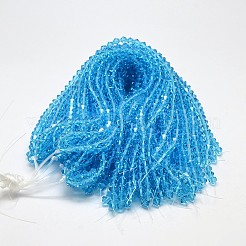 Подражать австрийский хрусталь двойной конус стеклянные бусы нити&nbsp;LS-GLAA-F029-6x6mm-19