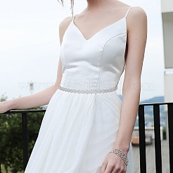 АБС-пластиковый жемчужный свадебный пояс для свадебного платья&nbsp;AJEW-WH20077-017