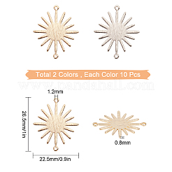 20 шт. 2-х цветные латунные соединительные звенья&nbsp;KK-SC0002-09