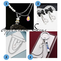 12 шт. подвески из нержавеющей стали 304 двух цветов&nbsp;STAS-UN0039-62