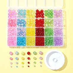 Наборы для изготовления браслетов из круглых стеклянных бусин с эффектом потрескивания своими руками&nbsp;DIY-FS0008-18