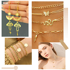 300 шт. 3 стиля стойки с покрытием из латуни соединительные кольца&nbsp;KK-BBC0023-05G