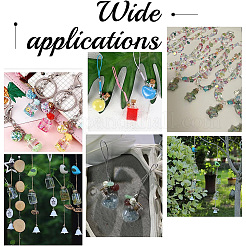 9 набор из 9-х стильных подвесок в виде прозрачных стеклянных бутылок&nbsp;AJEW-PH0011-15