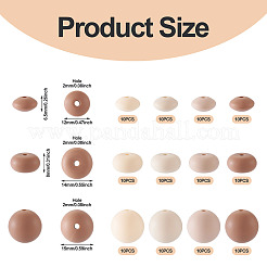 120 шт. 4 цвета 3 стиля рондель силиконовые фокусные бусины&nbsp;SIL-TA0002-81B