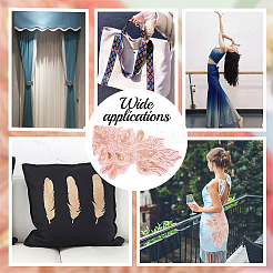 Павлин хвост узор полиэстер кружево компьютеризированная вышивка орнамент аксессуары&nbsp;DIY-WH0308-234C