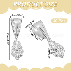 30 шт. латунные плоские накладные скобы для крепления на стойку&nbsp;KK-HY0004-20