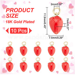 10шт латунные эмалированные подвески&nbsp;KK-AR0003-63