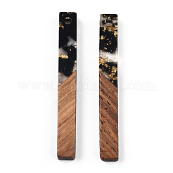 Подвески из прозрачной смолы и ореха&nbsp;RESI-N039-24H