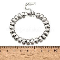 Браслеты из прямоугольной цепочки из нержавеющей стали 304 для женщин&nbsp;BJEW-R022-01P