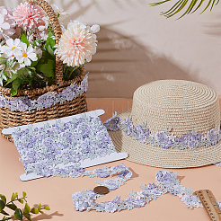 5 ярд полиэстеровой цветочной кружевной ленты&nbsp;SRIB-FG0001-37