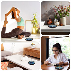 Овальный фарфоровый держатель для благовоний в японском стиле&nbsp;AJEW-CA0005-05