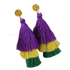 Висячие серьги-гвоздики в богемном стиле с акриловыми блестками&nbsp;FS-WGAD9E8-03