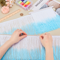 2 м двухцветная полиэстеровая лента с кисточками&nbsp;OCOR-FG0002-37B