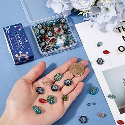 230шт 7 стиля непрозрачные акриловые бусины&nbsp;OACR-SC0001-51