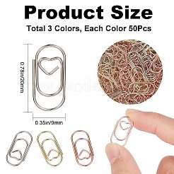 150 шт. 3-х цветные скрепки из углеродистой стали&nbsp;FIND-CP0001-50A