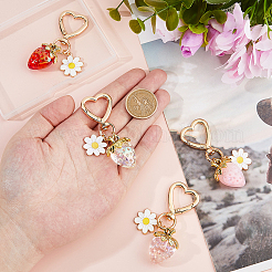 4шт 4 цвета сплава брелок&nbsp;KEYC-FH0001-55