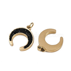 Подвески из нержавеющей стали 304 со стразами&nbsp;STAS-L290-44G