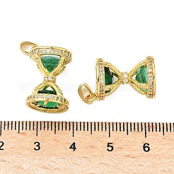 Латунные микропаве прозрачные подвески с фианитом&nbsp;KK-B139-04G-02