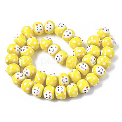 Бусины ручной работы ухабистой бисер нитей&nbsp;LAMP-Q031-009F