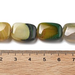 Натуральные полосатые агатовые бусы&nbsp;G-K392-B05-13x18mm