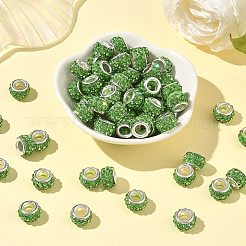 Горный хрусталь из полимерной глины европейские бусины с большим отверстием&nbsp;FPDL-R002-11