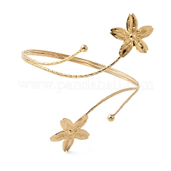 Браслеты-манжеты из нержавеющей стали 304 для женщин&nbsp;BJEW-B152-01G-B