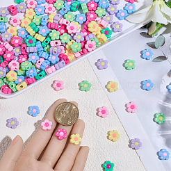 400шт двухцветные непрозрачные акриловые бусины&nbsp;SACR-PA0001-19