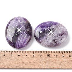 Овальные украшения из натурального аметиста в виде компаса&nbsp;G-G301-02E
