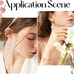 160 шт. двухцветные прозрачные акриловые колпачки для бусин&nbsp;OACR-SC0001-29