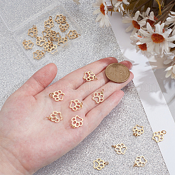 24 шт. подвески из нержавеющей стали в форме отпечатка собачьей лапы&nbsp;FIND-WR0012-50