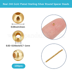 925 круглая бусина из стерлингового серебра&nbsp;STER-BBC0008-16A