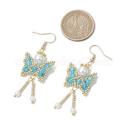 Серьги-подвески в виде бабочки&nbsp;EJEW-MZ00429-05