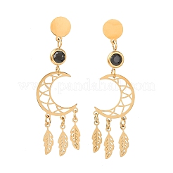 Серьги-гвоздики из нержавеющей стали 304&nbsp;EJEW-F393-08G