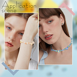 Прозрачные стеклянные бусины гальваническим пряди&nbsp;EGLA-SP0001-05B