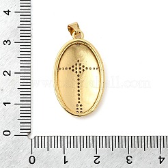 Латунные микропаве прозрачные подвески с фианитом&nbsp;KK-I360-061G