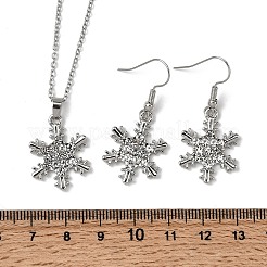 Комплекты из серег и ожерелий с подвесками из сплава со стразами&nbsp;FS-WG1CFD3-02