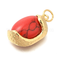 Окрашенные синтетические бирюзовые подвески&nbsp;LS-KK-U040-02G