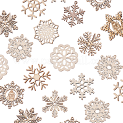 50шт лазерная резка необработанных деревянных подвесок&nbsp;WOOD-CJ0001-37