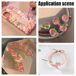 50 шт. подвески из смолы персикового цвета&nbsp;RESI-AR0001-51