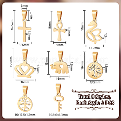 16 шт. 8 стиля подвески из нержавеющей стали 304&nbsp;STAS-PH0006-23