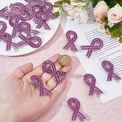 20 шт. броши из сплава шелковой ленты со стразами&nbsp;JEWB-FH0001-71B