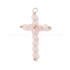 Круглые подвески из медной проволоки с огранкой из натуральных смешанных камней&nbsp;PALLOY-JF02011