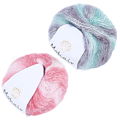 4 моток пряжи сегментно окрашенного мохера 2 цветов&nbsp;OCOR-CY0002-51A