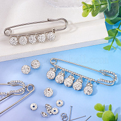 8 шт. 4 стиля железных булавок со стразами&nbsp;FIND-TA0008-81