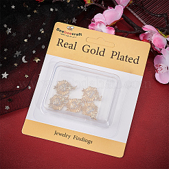 Подвески из кубического циркония с покрытием из латуни&nbsp;KK-BBC0009-57