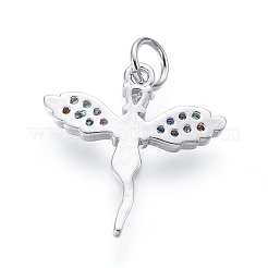 Латунные микро проложить кубического циркония подвески&nbsp;ZIRC-I032-24P