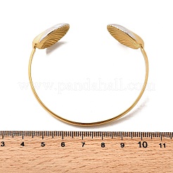 Браслеты-манжеты из нержавеющей стали 304 для женщин&nbsp;BJEW-F509-01G