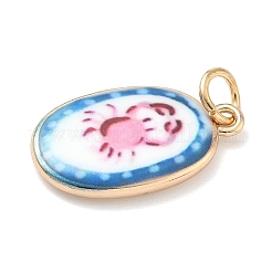 Латунные подвески с принтом&nbsp;KK-D104-02A-G