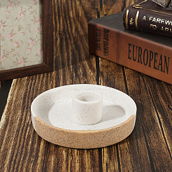 Круглый керамический держатель для благовоний&nbsp;AJEW-WH20072-10