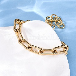 Браслеты-цепочки из нержавеющей стали 304 для женщин&nbsp;BJEW-Z128-01G-01